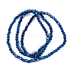 Transparentes perles de verre de galvanoplastie brins&nbsp;EGLA-A039-T2mm-UA03