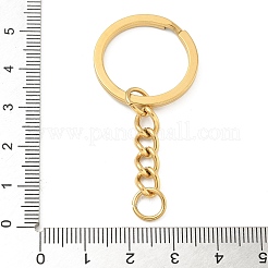 Ionenplattierung (IP) 304 Edelstahl geteilte Schlüsselringe&nbsp;KEYC-M035-02G