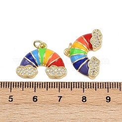 Pendenti in zirconi cubici trasparenti in micro pavè di ottone&nbsp;KK-A269-31G