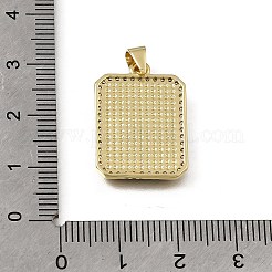 Pendentifs avec zircon cubiques à micro-pavés en laiton&nbsp;KK-C262-08G-03