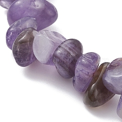 Braccialetto con perline di ametista naturale&nbsp;BJEW-JB09686-01
