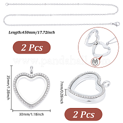 DIY-Sets zur Herstellung von Halsketten mit Herzanhänger&nbsp;DIY-UN0007-67