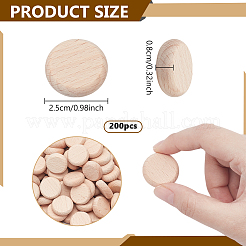 200 pieza de piezas redondas de madera de haya&nbsp;WOOD-NB0002-94B