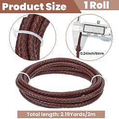 Geflochtenes Lederband mit Kern&nbsp;WL-CL0001-24B