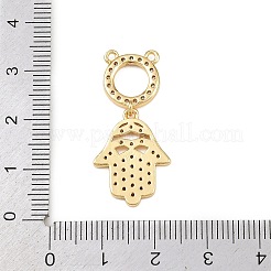 Messing micro pave klare zirkonia anhänger&nbsp;KK-F919-41B-G
