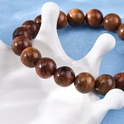Stretch-Armbänder aus Holz mit runden Perlen für Männer und Frauen&nbsp;BJEW-U041-01