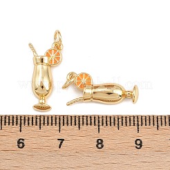 Messing Emaille-Anhänger&nbsp;KK-B157-20G-03