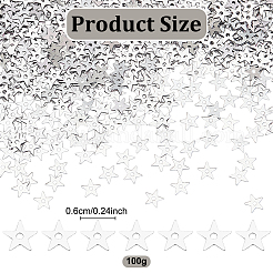 100g PVC Ornament Zubehör Kunststoff Pailletten&nbsp;FIND-GO0003-44