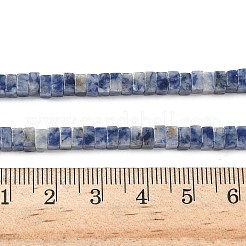 Natürliche blaue Fleck Jaspis Perlen Stränge&nbsp;G-I394-A08