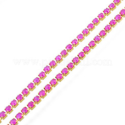 Chaînes en laiton avec strass&nbsp;CHC-N017-003A-C04