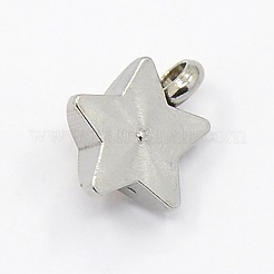 201 Edelstahl-Strass-Stern-Charm-Anhänger&nbsp;RB-M030-01