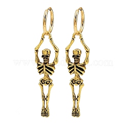 Orecchini a cerchio in lega con scheletro&nbsp;EJEW-Z132-01AG