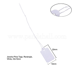 Étiquettes de prix de bijoux rectangle blanc&nbsp;X1-TOOL-C003-02