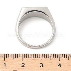 316l Edelstahl Muschel Fingerringe für Damen&nbsp;RJEW-U054-01C-P