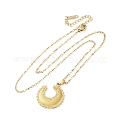 Collane con ciondolo a forma di mezzaluna in acciaio inossidabile 304&nbsp;NJEW-M096-33G