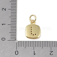 Rack-Beschichtung Messing Micro Pave klar Kubisch Zirkonia Charms&nbsp;KK-E110-14G-J