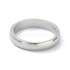 Anello da dito liscio a cupola lucidato da 4 mm anti-ossidazione per ragazze e donne&nbsp;RJEW-C012-06A-P