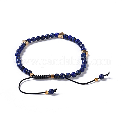 Braccialetti di perline intrecciate di lapislazzuli naturali (tinti).&nbsp;BJEW-JB04215-02