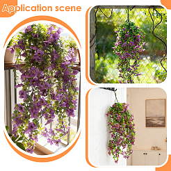 4 vigne violette artificielle en plastique pour décoration de mariage&nbsp;DIY-WR0005-32F