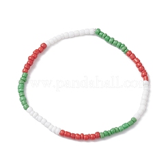 3 stücke 3 stile weihnachten glas samen perlen stretch armband sets&nbsp;BJEW-JB10472
