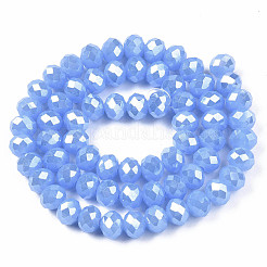Chapelets de perles en verre électroplaqué&nbsp;EGLA-A034-J2mm-A02