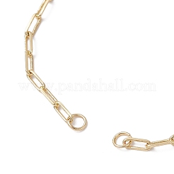 Verstellbare Messing-Büroklammerkette mit Schieberarmband&nbsp;BJEW-JB01381