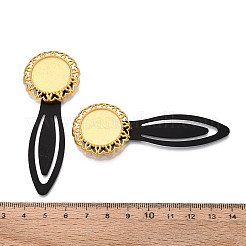 Fassungen für Lesezeichen-Cabochons aus Legierung und Eisen&nbsp;PALLOY-N184-07G