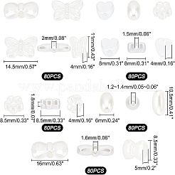 400pcs 5 perles d'imitation en plastique ABS de style&nbsp;KY-FH0001-13