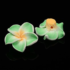 Handgemachten Polymer Clay 3 d Blume Plumeria Perlen&nbsp;CLAY-Q192-15mm-M