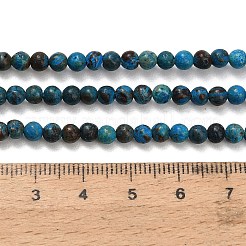 Perline Chrysocolla naturale fili&nbsp;G-C289-B02-4mm
