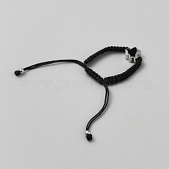 Edelstahl-Perlengliederarmbänder mit Pfotenabdruck&nbsp;BJEW-WH0016-95P