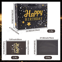 Papiertragetaschen mit Henkeln und Aufdruck zum Geburtstag&nbsp;CARB-WH20001-01D