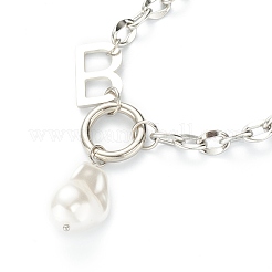Colliers pendentifs en acrylique imitation perle&nbsp;NJEW-L458-081