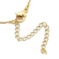 Colliers à chaîne en forme de boîte avec pendentif en forme de lettre en laiton et en plastique pour femmes&nbsp;LS-NJEW-U017-01G-11