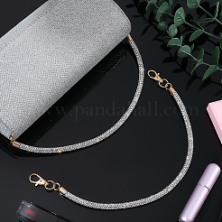 2 asa redonda para bolso con cordón de aleación y rhinestone&nbsp;AJEW-PH0007-73A