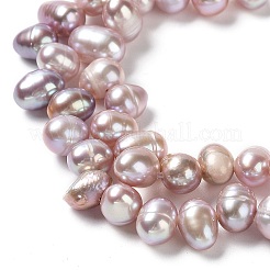 Fili di perle di perle d'acqua dolce coltivate naturali&nbsp;PEAR-J007-81