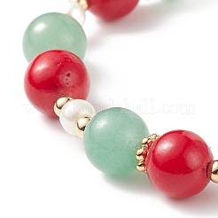 Emaille-Armband aus Weihnachtsbaum- und Sternlegierung&nbsp;BJEW-TA00154