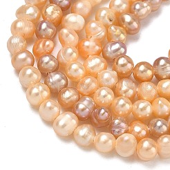 Fili di perle di perle d'acqua dolce coltivate naturali&nbsp;PEAR-L034-09B