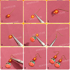 DIY-Sets zur Herstellung von Ohrringen aus Emaille-Legierung zum Erntedankfest&nbsp;DIY-SC0027-53
