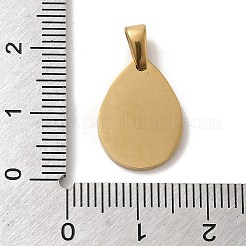 PVD-Vakuumbeschichtung 304 Edelstahl-Stanz-Leeranhänger&nbsp;STAS-B053-04G