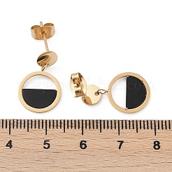 Orecchini pendenti in plastica e acciaio inossidabile 304&nbsp;EJEW-Z089-16G