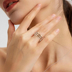 16 stücke 8 stile 201 edelstahl geriffelte finger ring einstellungen&nbsp;STAS-SC0010-64