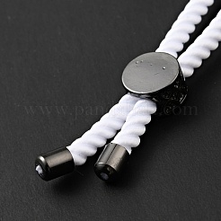 Bracelets coulissants en corde milan torsadée à moitié finis&nbsp;FIND-G032-01B-20