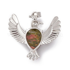 Pendentifs d'unakite naturelle&nbsp;G-P484-05P-07