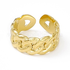 Anello polsino in acciaio inossidabile 304 placcato ionico (ip) per donna&nbsp;RJEW-C060-21G