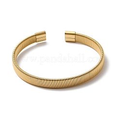 Flache Schlangenketten-Manschettenarmbänder aus 304 Edelstahl für Damen&nbsp;BJEW-A067-06G