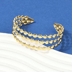 Bracelets manchettes en acier inoxydable 304 pour femmes&nbsp;BJEW-Z097-07G