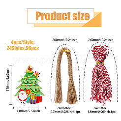 Noël thème papier cadeau noël carte de voeux étiquettes&nbsp;DIY-WH0349-93