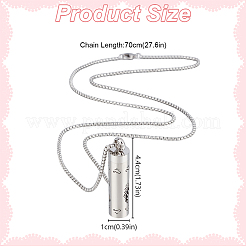 2 stücke 2 arten anti-anlauf edelstahl mini hohl spalte parfüm flasche halsketten&nbsp;NJEW-DR0001-02A