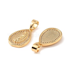 Pendentifs en laiton et zircone cubique transparent&nbsp;KK-G558-10G